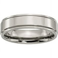thumbnail image 1 of Titanium Ridged Edge 6mm Polished Band, 1 of 10