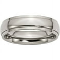thumbnail image 1 of Titanium Ridged Edge 6mm Polished Band, 1 of 8