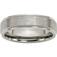 thumbnail image 1 of Titanium Ridged Edge 6mm Satin and Polished Band, 1 of 9