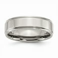 thumbnail image 1 of Titanium Ridged Edge 7mm Polished Band Size: 10; for Adults and Teens; for Women and Men, 1 of 6