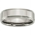 thumbnail image 1 of Titanium Ridged Edge 7mm Polished Band, 1 of 10
