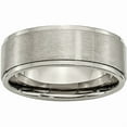 thumbnail image 1 of Titanium Ridged Edge 8mm Brushed and Polished Band, 1 of 8