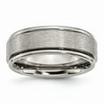 thumbnail image 1 of Titanium Ridged Edge 8mm Satin and Polished Band S:12, 1 of 6