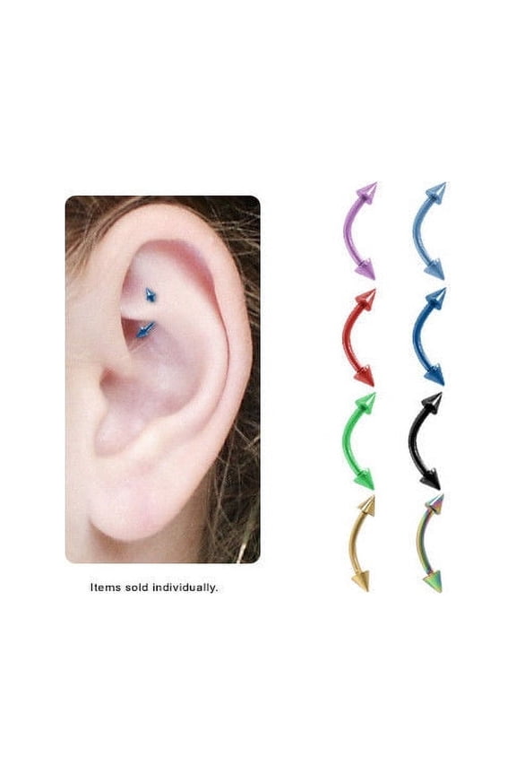 Titanium Rook Earring with Spike Beads