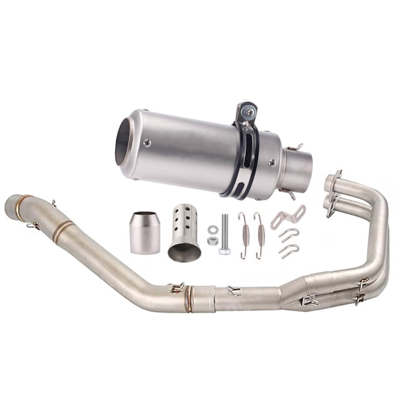 Titanium Round Full Exhaust System with Header for Yamaha YZF R3 / MT-03 2015-2021
