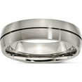 thumbnail image 1 of Titanium Satin 6mm Grooved Band (Size 7.5) Made In China tb164-7.5, 1 of 5