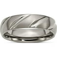thumbnail image 1 of Titanium Satin 6mm Swirl Design Band (Size 8) Made In China tb321-8, 1 of 5