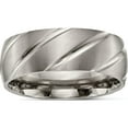 thumbnail image 1 of Titanium Satin 8mm Swirl Design Band (Size 12.5) Made In China tb322-12.5, 1 of 5