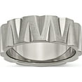 thumbnail image 1 of Titanium Satin And Polished 8mm Notched Band (Size 10) Made In China tb328-10, 1 of 5