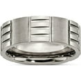 thumbnail image 1 of Titanium Satin And Polished 8mm Notched Band (Size 7.5) Made In China tb326-7.5, 1 of 5