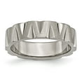 thumbnail image 1 of Titanium Satin and Polished 6mm Notched Band, 1 of 7