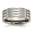 thumbnail image 1 of Titanium Satin and Polished 8mm Notched Band, 1 of 7