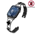 thumbnail image 1 of Black Shell Clover Slim Metal Bracelet for iWatch(Band Only) - Business & Dressy Strap, Compatible with Series 11-1/SE/SE2/SE3 (38-46mm) | For Women (Watch Not Included), 1 of 14