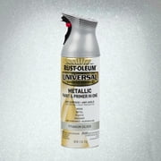 Titanium Silver, Rust-Oleum Universal Metallic Paint & Primer Spray Paint-245220, 11 oz