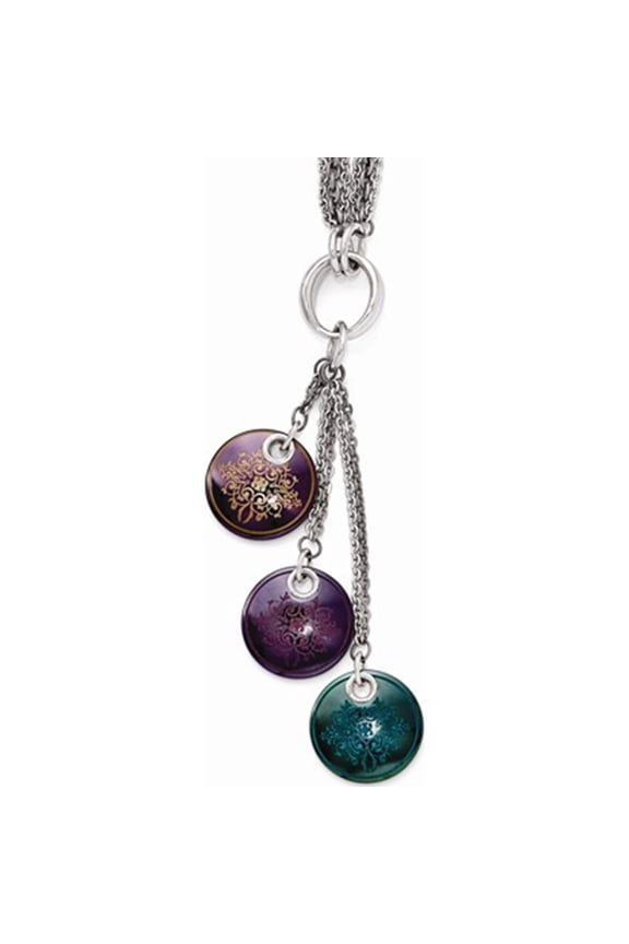 Jewelry by Sweet Pea Edward Mirell Black Ti Multi-color Anodized & Sterling Silver Necklace