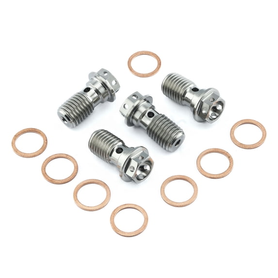Titanium Single Banjo Bolt Rear Brake Master Cylinder (1.25mm) Race Spec Pack x4