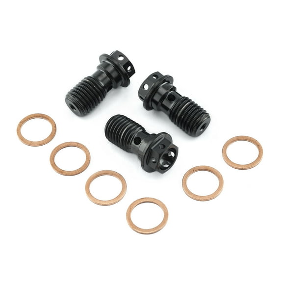 Titanium Single Banjo Bolt Front Brake Master Cylinder M10x(1.25mm) Race Spec Pack x3