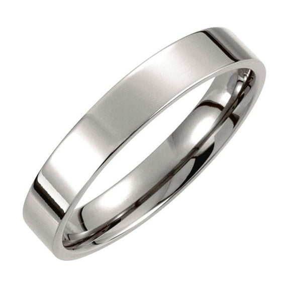 Titanium Size 11 4mm Polished Flat Band Ring Ring for Women and Men