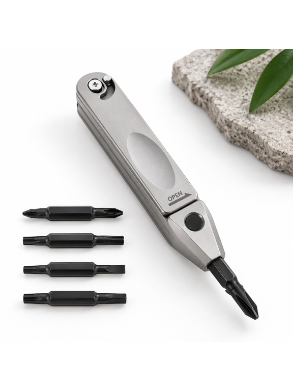 Titanium Small Pocket EDC 8-in-1 Multi Tool Keychain Set for Repair