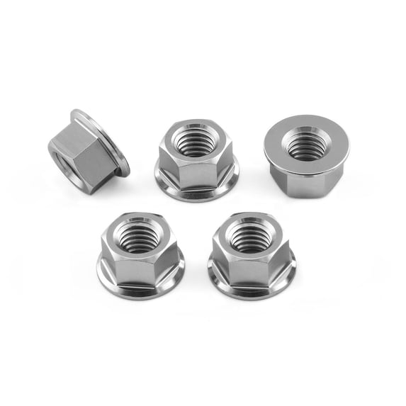 Titanium Sprocket Nuts M8x(1.25mm) Pack x5 (TI5SPN8)