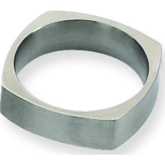 Titanium Square 6mm Satin Mens Wedding Ring Size 11.5