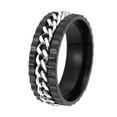 thumbnail image 1 of Titanium Stainless Steel Anxiety Ring for Women Men Fidget Spinner Ring, External Rotating Wonderful Gift, 1 of 8