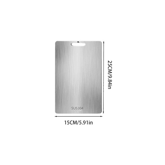 Titanium Stainless Steel Cutting Board, Double-Sided Food Grade Chopping Board With Non-Slip Base, Dishwasher Safe For Meat, Fruit, Vegetables, Easy Clean Kitchen Cutting Board