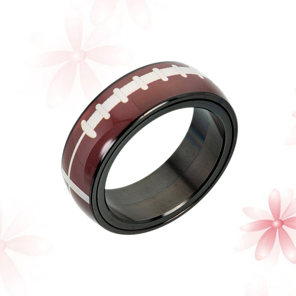 Topbathy Multi Color Titanium Steel Rugby Ring for Couples Matching ...
