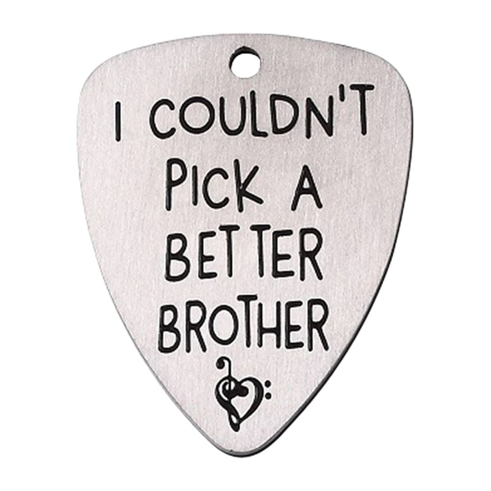 Titanium Steel Carved Guitar Pick I Couldn't Pick A Better Letter