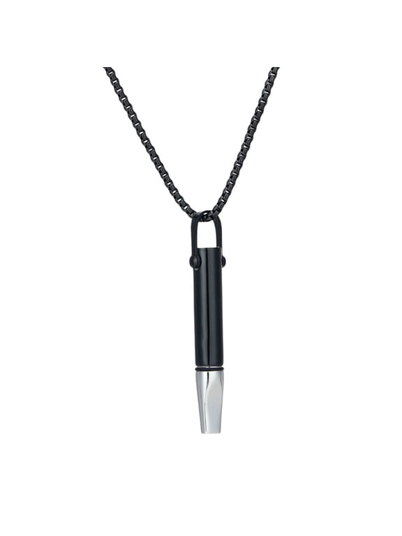 Titanium Steel Cessation Necklace Whistle Tube Design With Core For Relieving Breathing Resistance And Pressure Necklace for Women Charm Necklace