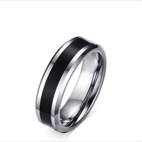 Couple Rings Titanium Steel Geometric With Three Zircon Stones Promise Bands Anniversary Jewelry Wedding Rings