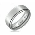 thumbnail image 1 of I Love You Engraved Couple Rings Titanium Steel 6mm 8mm, 1 of 1