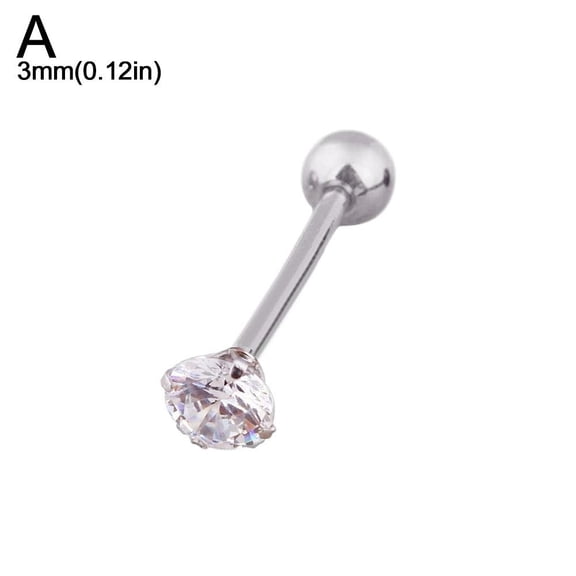 Titanium Steel Earring Ear Stud Gemstones Crystal Body Jewelr Fashion P3B7