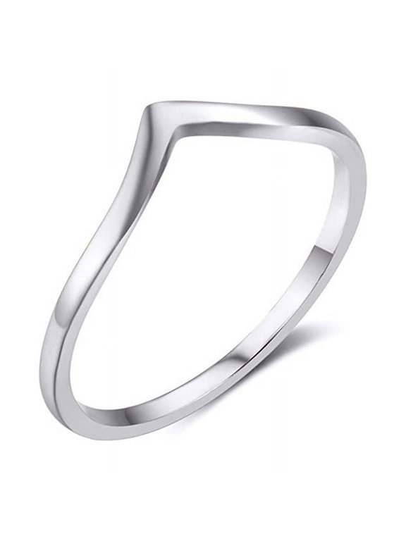 Titanium Steel Heart Shaped Ring for Women, Simple Style, Electroplated, Geometric Design, Irregular, Round, Tapered Elements, Perfect Gift for Her