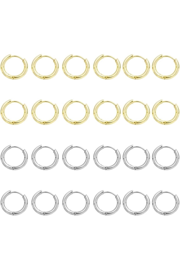 Titanium Steel Hoop Earrings Small Huggie Earrings Hoops 17mm Sleeper Hoop Earrings Minimalist Cartilage Earrings Hoop