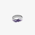 thumbnail image 1 of Titanium Steel Ring Irregular Band Textured Fashion Jewelry Design Japanese and South Korean Purple Blue Dark, 1 of 3