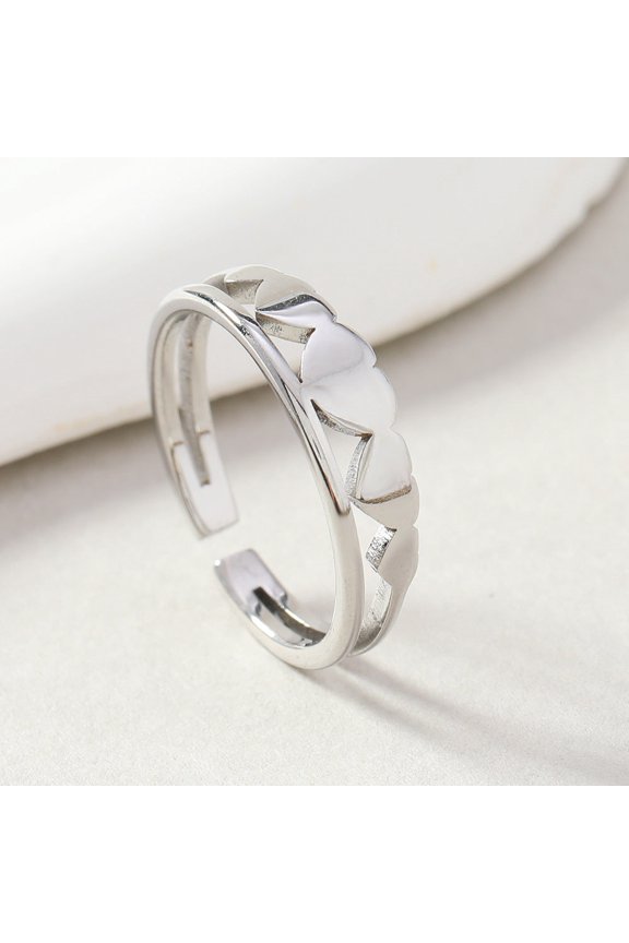 Titanium Steel Open-end Ring Special-interest Design