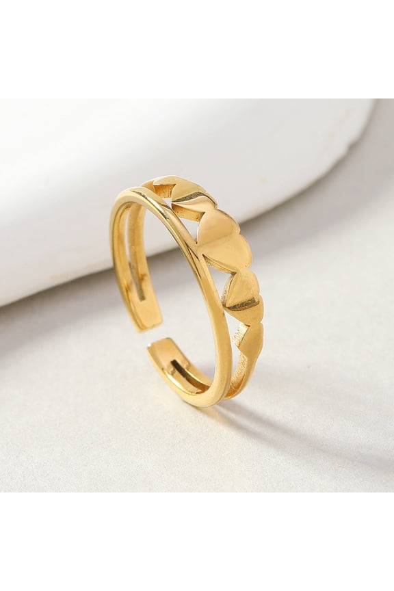 Titanium Steel Open-end Ring Special-interest Design