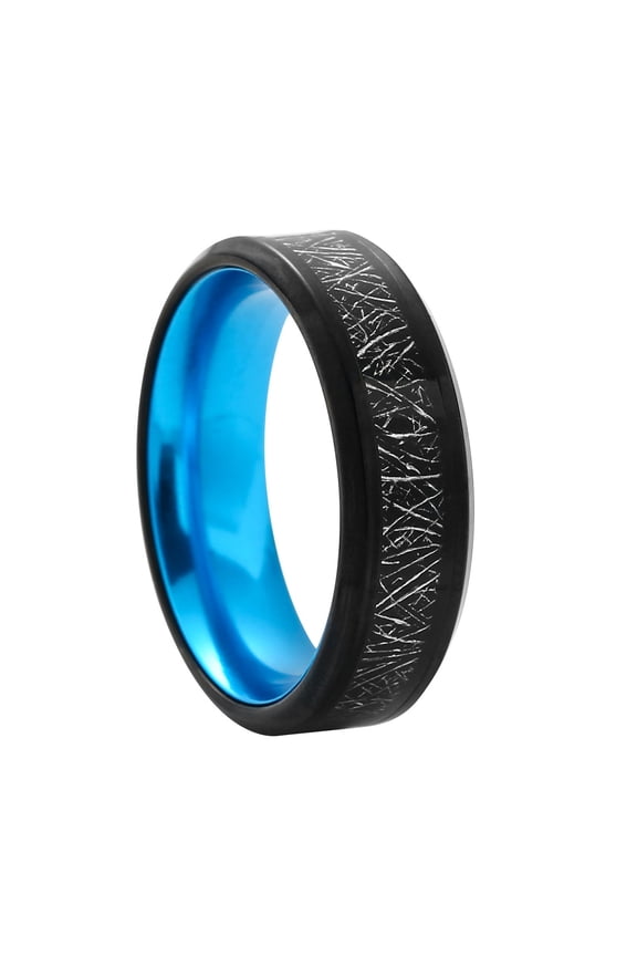 Titanium Steel Ring Imitation Black Meteorite Unisex Crown Style Jewelry Size 7 8 9 10 11 Sleek Design For Daily Wear