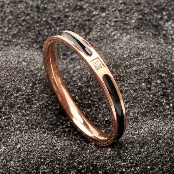 Titanium Steel Ring for Women, Simple Geometric Design, Rose Gold Fashion Ring, New High Quality Design