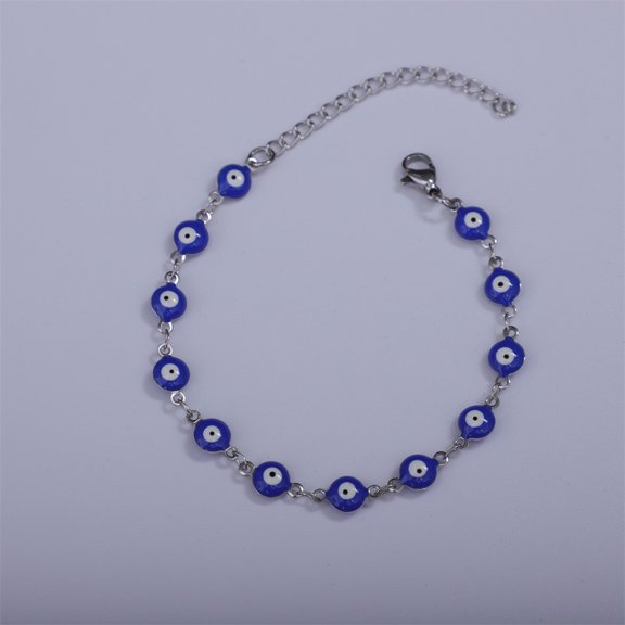 Titanium Steel Round Eye Lucky Amulet Bracelet
