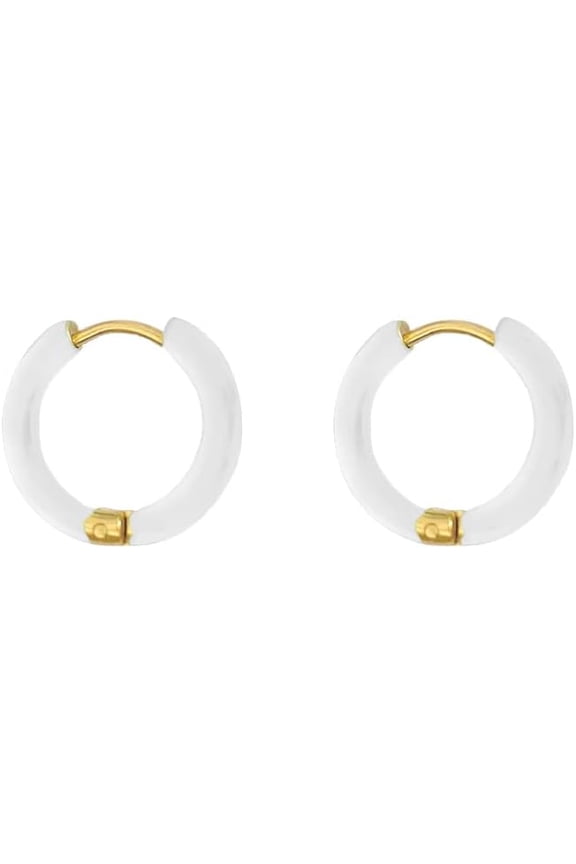 Titanium Steel Small Hoop Earrings for Women Men Minimalist Sleeper Huggie Hoops Cartilage Piercing Tragus Earrings Hinged Hoop 12mm Hypoallergenic Ear Jewelry Gifts
