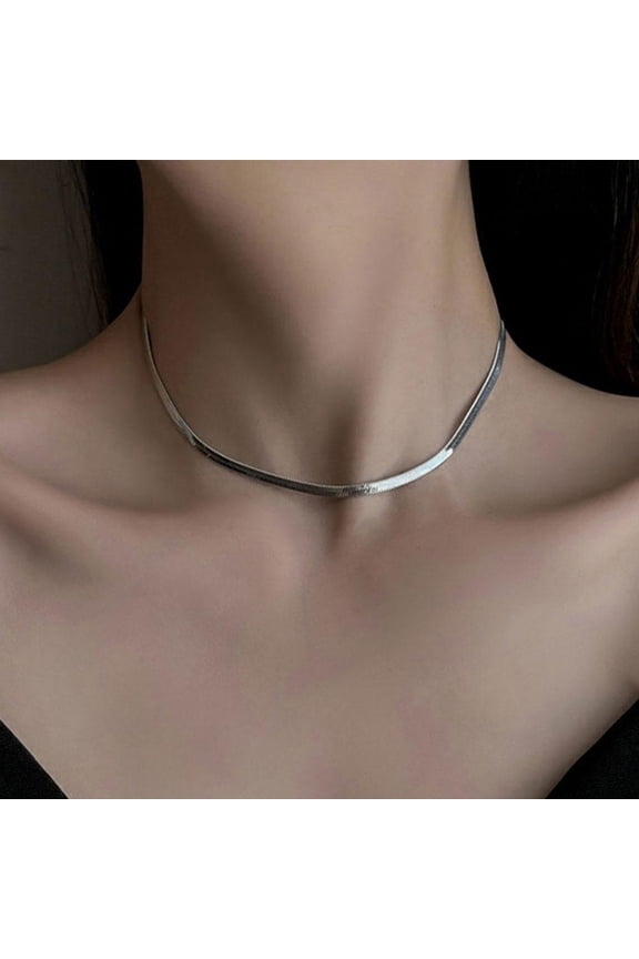 Titanium Steel Snake Bone Chain Lock Bone Chain Hip Hop Accessories Lot F4