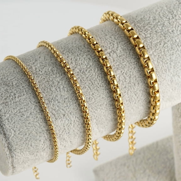 Titanium Steel Square Pearl Chain Trendy Cool Hip Hop Men And Women