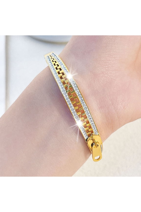 Titanium Steel Zipper Girls Advanced Personalized Niche Design Exquisite Bracelet