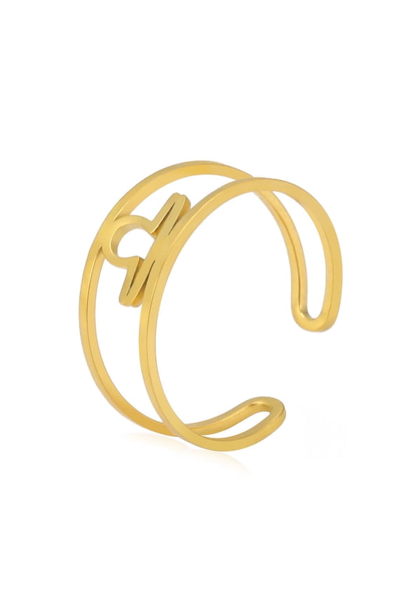Unisex Titanium Steel Ring Electroplated Stainless Steel Constellation Zodiac Sign Ring for Men or Women Natural Design Aries Taurus Gemini Cancer Leo Virgo