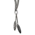 thumbnail image 1 of Titanium Ster.sil Black Ti Polished Etched Spear 4 Chain Necklace - 18 Inch, 1 of 2