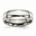 thumbnail image 1 of Titanium Sterling Silver Inlay 6mm Polished Band - Size 11.5, 1 of 2