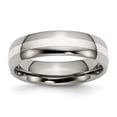 thumbnail image 1 of Titanium Sterling Silver Inlay 6mm Polished Band, 1 of 7