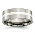 thumbnail image 1 of Titanium Sterling Silver Inlay 8mm Polished Band - Size 10.5, 1 of 2